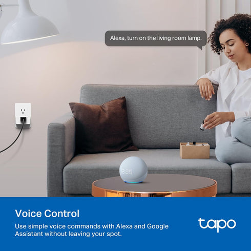 TP-Link Tapo Wi-Fi Smart Plug, ???????????? ????????????????????, Compatible with Alexa & Google Home & Samsung SmartThings, Timer, 15A/1800W Max,...