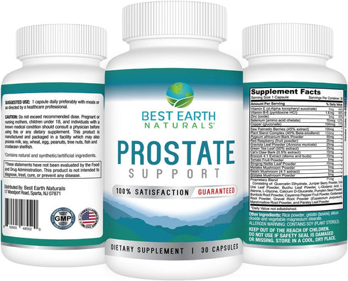 Best Earth Naturals Prostate Support Supplement for Men - Prostate Support - 30 Day Supply...
