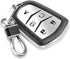 for Cadillac Key Fob Cover with Leather Keychain, Advanced Soft TPU Surface Grain Key Fob Case for 2015-2019 Cadillac Escalade CTS SRX XT5 ATS STS...