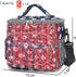 FlowFly Insulated Reusable Lunch Bag Adult Large Lunch Box for Women and Men with Adjustable Shoulder Strap,Front Zipper Pocket and Dual Large Mes...