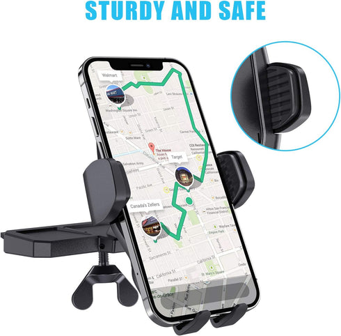 WixGear Universal Car Phone Mount CD Slot Car Mount Holder with New Gravity Self-Locking Design Mount, Compatible with All Smartphones (New Gravit...