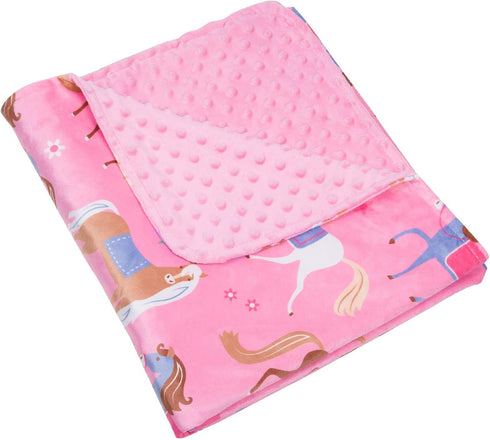 Wildkin Plush Baby Blanket – Soft & Cozy Comfort, Ideal for Toddlers, Travel & Daycare - Horses...