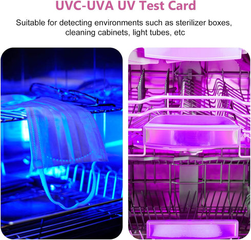 UVC Light Test Card, UV Intensity Test Card | 3-in-1 UV Test Card | UVA & UVC Light Identifying Card | UV Bulb & LED Intensity Reading Card | UV D...