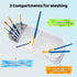 Thatbass Paint Brush Cleaner, Detachable Paint Brush Holder with Palette Tray and Handle, Paint Brush Rinser for Acrylic, Watercolor, and Water-Ba...