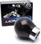 iJDMTOY Gloss Black 2-Inch Real/Genuine Carbon Fiber Shift Knob Ball Compatible with Compatible w/most 8mm 10mm 12mm M8 M10 M12 1.25 1.50 1.75 Thr...