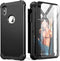 IDweel for iPhone Xs Max Case with Tempered Glass Screen Protector, 3 in 1 Shock Absorption Heavy Duty Protection Hard PC Cover Soft Silicone Bump...