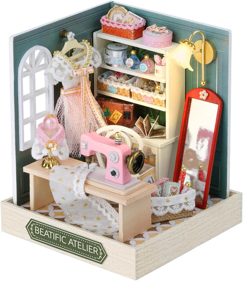 Flever Dollhouse Miniature DIY House Kit Creative Room with Furniture for Romantic Valentine's Gift (Beatific Atelier)...