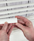 BlindDIY™ Clear Mini Blind Slat Repair Kit-Clear Blind Repair Tabs with String Holes- Clear Blind Fixers-Horizontal Blinds Replacement Slats...