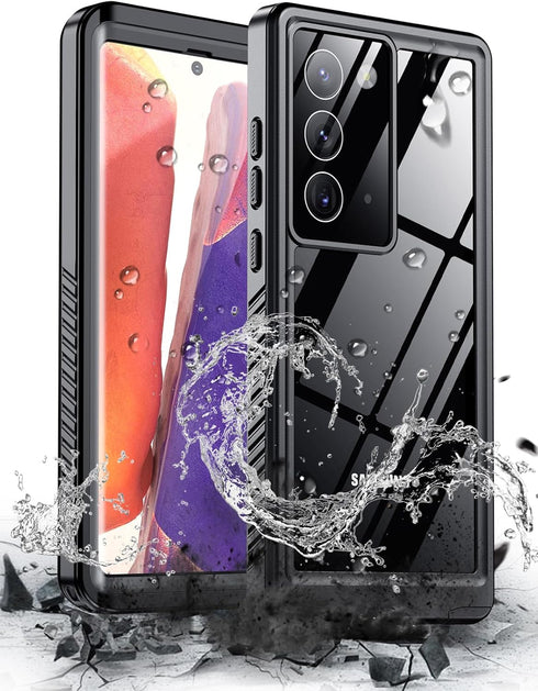 Hualele for Samsung Galaxy Note 20 Case Waterproof, Built in Lens & Screen Protector Rugged Full Body Heavy Duty Protective Military Grade IP68 Un...
