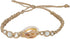BlueRica Hemp Anklet Bracelet with White Cat's Eye Beads & Cowrie Shell...