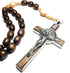 SANCTUM VERITAS Genuine Made in Italy Rosary Necklace Blessed by Pope Francis Saint Benedict Medal Cross perfect for car mirror Rosarios catolicos...