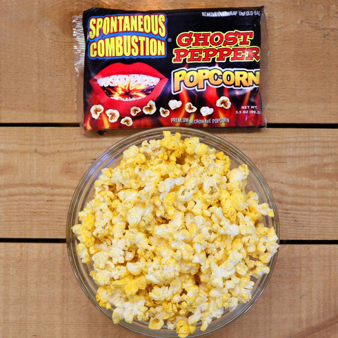 3 Pack Spontaneous Combustion Microwave Ghost Pepper Popcorn - For Those Brave Souls That Can Take the Heat....