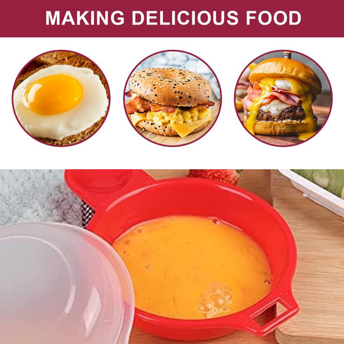 4 PCS Microwave Egg Cooker, Mini Egg Poacher Cooker, Quick and Simple Omelette Maker for Egg Sandwich, Egg Hamburg...
