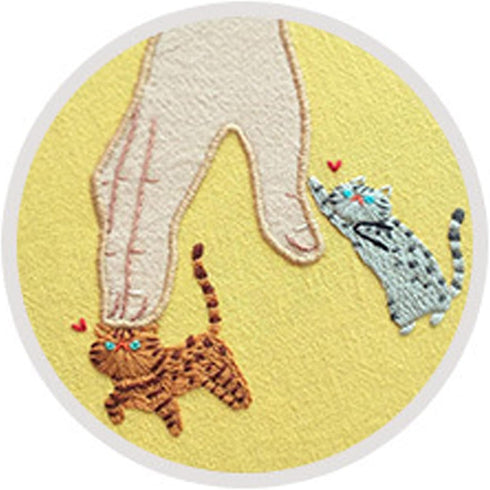 Mantouxixi Embroidery Starters Kit with Pattern & Instructionsfor Beginners, Cross Stitch Kits with Embroidery Hoops, Stamped Embroidery Cloth, Co...