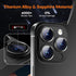2 Pack Camera Lens Protector for iPhone 15 Pro Max/iPhone 15 Pro/iPhone 14 Pro Max/iPhone 14 Pro, Aluminum Alloy Sapphire Glass Camera Cover Scree...