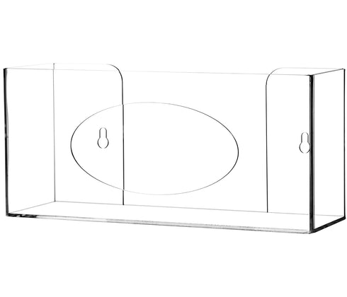 Cq acrylic Clear Wall Floating Glove Rack and Glove Box Dispenser Holder 10"x6.25"x4" Pack of 1...
