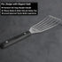 2 Pack Fish Spatula Turner, Stainless Steel Slotted Spatulas for Flipping, Turning, Frying & Grilling, 3"x6"+4"x8" Metal Slotted Spatulas, Wooden ...