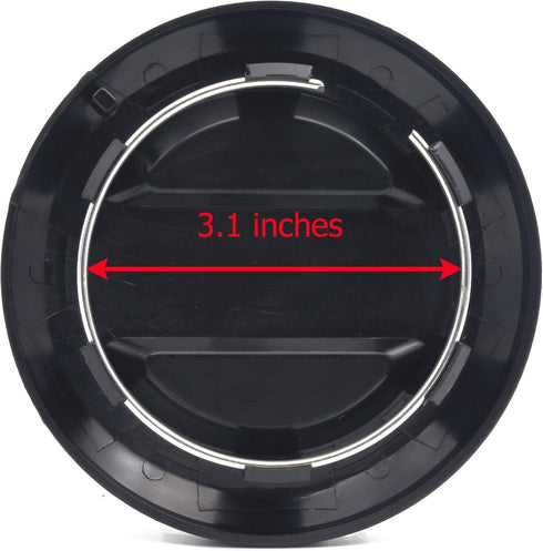 CPOWACE 4pcs Hub Wheel Center Caps Compatible with Polaris RZR, Black Tire Wheel Center Rim Cap Accessories Compatible with Polaris RZR 1000 XP Tu...
