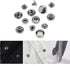Luter 12 Sets 15mm Snap Buttons Fastener Kit No Sew Removable Metal Heavy Duty Snap Buttons with 4 Metal Install Tools for Denim Clothing Jeans Pa...