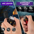 LcFun Arc Lighter Waterproof Electric Lighter USB Type C Rechargeable Lighter Dual Arc Plasma Lighter Flameless Windproof Lighter with Flashlight ...