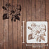 FINGERINSPIRE Hibiscus Drawing Painting Stencils Templates (11.8x11.8inch) Plastic Hibiscus Stencils Decoration Square Hibiscus Stencils for Paint...