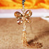 Crystal Butterfly Beads Tassel Car Pendant Car Hanging ornaments Car Mirror Hanging Accessories Rearview Mirror Accessories Car Décor (Champagne)...
