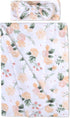 Baby Cotton Swaddle Blanket Wrap with Headband or Hat Set for Baby Girls, Boys Newborns and Infants 0-6 Months (Dusty Rose)...