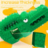 Dog Toys, Squeaky Indestructible Dog Chew Toys for Aggressive Chewers, Tough Alligator Rubber Teething Chew Dog Toys for Large Medium Small Dog (G...