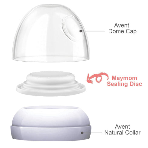 Maymom Brand Bottle Parts Compatible with Philips Avent Natural, Avent PP or Glass Bottles (Sealing Disc)...