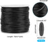 PH PandaHall Breakaway Clasp for Lanyard, 30 Set Black 24mm Plastic Barrel Connectors Safety Clasps with 10m 2mm Nylon Lanyard String Cords for Ne...