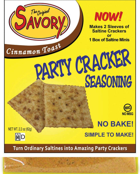 Savory Saltine Seasoning, 1.4 Ounce, Savory & Sweet Sampler Set, 2 Flavors, 4 Pack...
