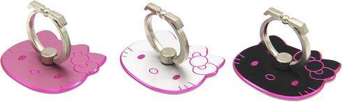 Kitty Cell Phone Ring Grip Stand Holder Car Mounts (Black, Pink, Silver/Pink Rim)...