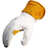 Caiman Premium Goat Grain TIG/MIG Welding Gloves, Wool Insulated Back, Scalloped Cuff, Boarhide Palm, White/Gold, Small (1871-3)...