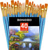 BOSOBO Pointed-Round Paint Brush, 4 Sets of 10 Pieces Fine Tip Nylon Hair Miniature Paint Brushes for Acrylic Oil Watercolor Gouache, Artist Face ...