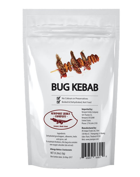 Newport Jerky Company Edible Insects | Edible Bug Kebab | Bugs on a Stick | Cooked Grasshoppers | Cooked Silkworms | Edible Bugs for Humans | 2 Pa...