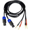 CESS-276-6f Braided-Type Pin Banana Plug to Speakon Speaker Cable, Secure Contact with Spring Clips, Super Soft Silicone 12 Gauge Wires (6 Feet)...