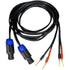 CESS-276-6f Braided-Type Pin Banana Plug to Speakon Speaker Cable, Secure Contact with Spring Clips, Super Soft Silicone 12 Gauge Wires (6 Feet)...