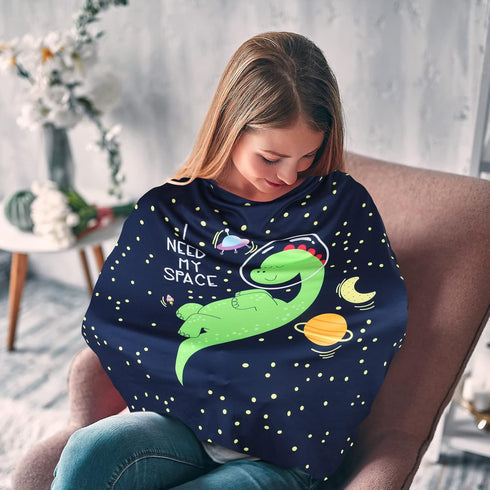 Metplus Car Seat Canopy Nursing Cover for Babies, Baby Carseat Cover Carrier Cover Breastfeeding Cover for Boys Girls, Soft Stretchy Breathable an...