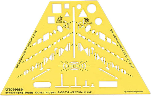 Traceease Electrical Drafting Isometric Piping Template Drawing Stencil,Designing Template Measuring Ruler...