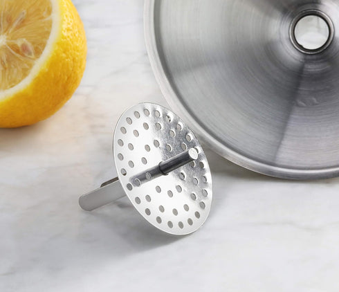 New Star Foodservice Stainless Steel Funnel with Detachable Strainer/Filter, 5", Silver...