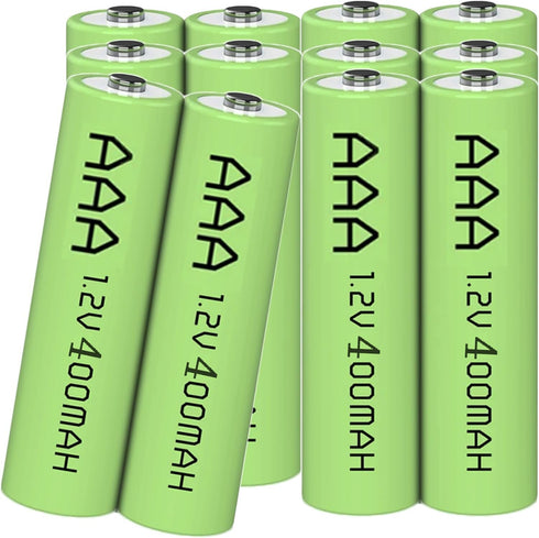 12 Packs 1.2V AAA 400mAh Ni-MH Rechargable Batteries for Garden Landscaping Solar Lights (AAA Size Cell)...