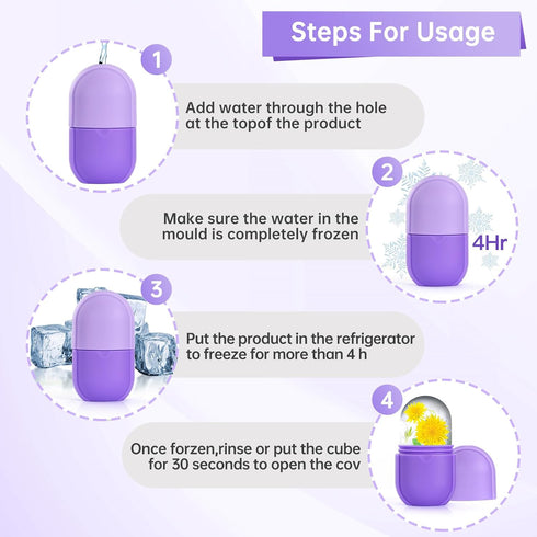 Ice Roller for Face and Eye, Ice Face Roller,Facial Beauty Ice Roller Skin Care Tools, Ice Facial Cube, Gua Sha Face Massage, Silicone Ice Mold fo...