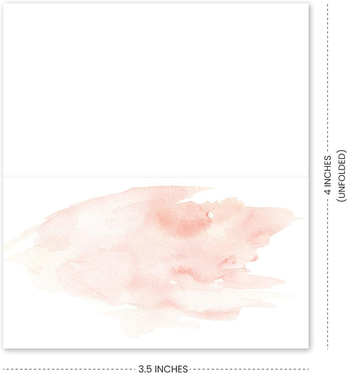 Hadley Designs 25 Pink Tent Table Place Cards for Wedding, Thanksgiving Holiday, Easter Catering Signs Paper, Name Escort Cards for Kids, Folded S...