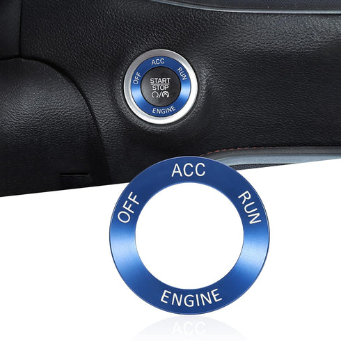 TOMALL Aluminum Alloy Engine Start Stop Push Button Ring Compatible with Dodge Challenger Charger 2015-2020 Car Power Ignition Switch Button Cover...