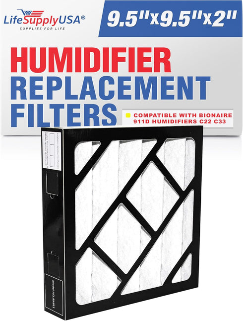 LifeSupplyUSA Humidifier Filter Replacement Compatible with Bionaire 911D Models C22 C33 W2 W6 W7 W9 W25 W0210 W0305 W0310 W0340 W0840 W2845...