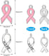 100 Pcs Breast Cancer Charms for Jewelry Making Awareness Ribbon Charm Beads Hope Ribbon Pendant Charms for DIY Craft Making Supplies Jewelry...