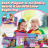 Doggy Family Stuffed Animal Preschool Playset- Play Preschool Set for Girls & Toddlers Includes Big Sister and Baby Stuffed Animal Dog- Made from ...
