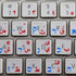 HEBREW ARABIC KEYBOARD STICKER with BLUE and RED LETTERING TRANSPARENT BACKGROUND IS COMPATIBLE with APPLE...
