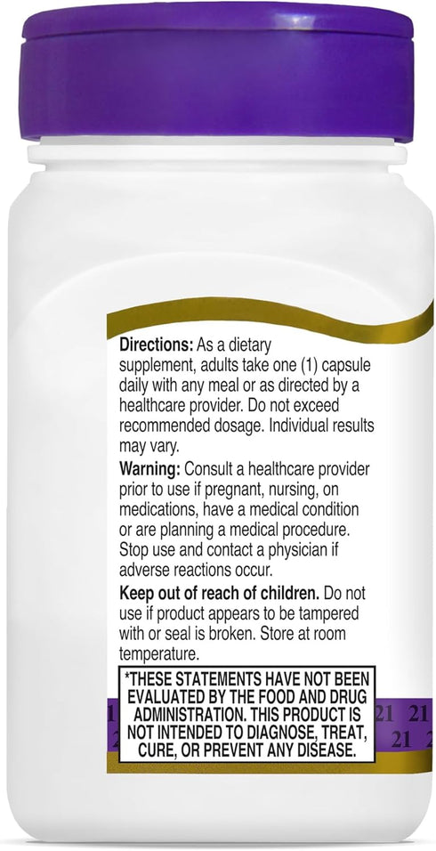 21st Century Healthcare Alpha Lipoic Acid 200 mg, 60 Count Vegetarian Capsules...