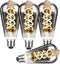ST64 Vintage LED Edison Bulbs 60 Watt Equivalent, Dimmable 3000K Warm White Smoky Grey Glass E26 Base 6W LED Filament Flexible Spiral Light Bulbs,...